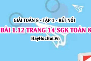 Bài 1.12 SGK Toán 8 tập 1 Kết nối tri thức